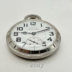 Hamilton Railway Special Railroad Grade 992B Model 5 SS Pocket Watch 21j Runs