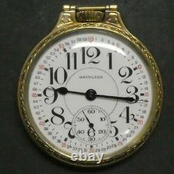 Hamilton SWISS HA 1553 Pocket Watch 17J 10K Gold Filled