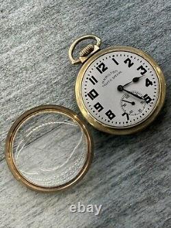 Hamilton Traffic Special 669 17 Jewels Swiss 10k Gold Plate Pocket Watch Works