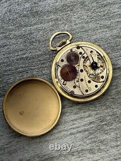 Hamilton Traffic Special 669 17 Jewels Swiss 10k Gold Plate Pocket Watch Works