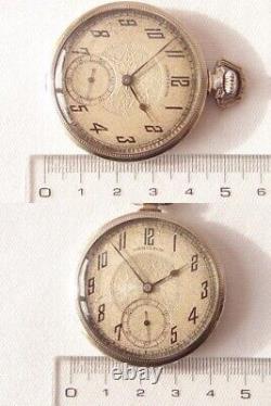 Hamilton Vintage pocket watch mechanical 1938 retro antique 14kGF white gold
