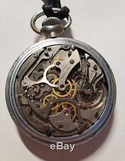 Hamilton WWII Military Pocket Watch Chronograph Model 23, 19 Jewels