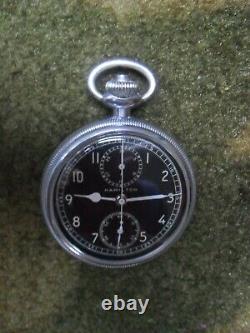 Hamilton WWII. Model 23 Chronograph, 19J. 16 Size, Beautiful Timepiece L@@K