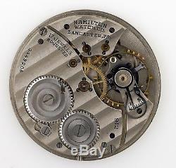 Hamilton Watch Co Lancaster Pa Cal 912 USA Pocket Watch Movement Spares Q73