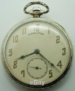 Hamilton masterpiece 23 j solid 18kt gold Cal. 922 l Ornate pocket watch