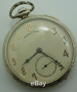 Hamilton masterpiece 23 j solid 18kt gold Cal. 922 l Ornate pocket watch
