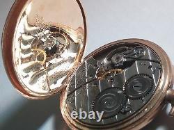 Hamilton pocket watch, 14k gold filled, runs, 912, 17 jewels, open face, yellow