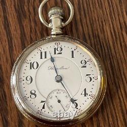 Hamilton pocket watch, 18S, 21J, 940 model 1, C-1907, brassing issues on back