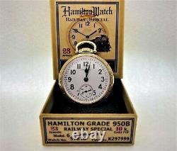 Handsome Hamilton 950B 23 Jewel 16 Size Railroad Pocket Watch SERVICED! C1950