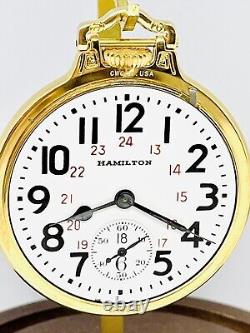 Hard 2 Find Marked U. S. GOVT. 1943 Hamilton 16S 21J 992B BOC Pocket Watch