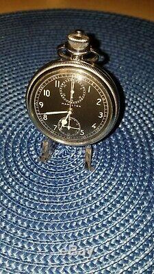 Just Serviced Wwii Hamilton Model 23 Watch Military Issue Chronograph 19j