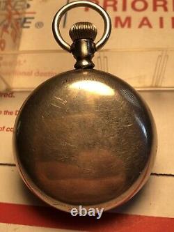 Large 1904 18s Hamilton Railroad 940 21j Pocket Watch Sterling Silver Case