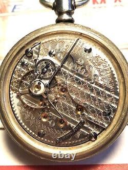 Large 1904 18s Hamilton Railroad 940 21j Pocket Watch Sterling Silver Case