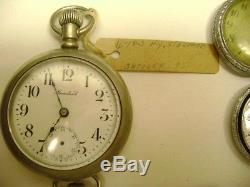 Lot of 19 Antique Pocket Watches, Hampden, Hamilton, Elgin, Standard, Stop Watch