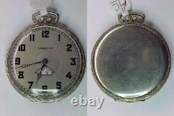 Man's Hamilton 912 Grade Dress Pocket Watch 14 Kt Karat WGF Rotating Sub Second