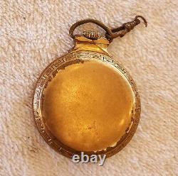 Men's Antique HAMILTON Pocket Watch for Parts / Repair 14k GOLD FILLED