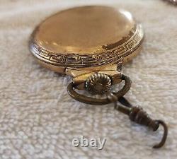 Men's Antique HAMILTON Pocket Watch for Parts / Repair 14k GOLD FILLED