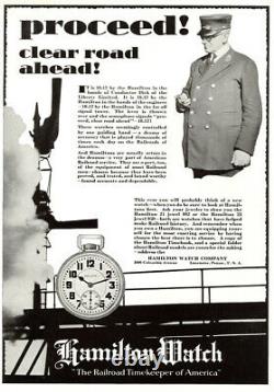 Men's Hunter Cased Hamilton 993 Railroad Pocket Watch, Circa 1913 SERVICED