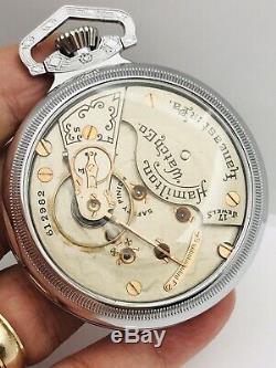 Mint 1908 Hamilton 18S 17J Grade 924 Pocket Watch Display Salesman Great Runner