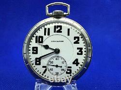 Minty Hamilton 992B Railroad Pocket Watch 16s 21j S. Steel Case c1956