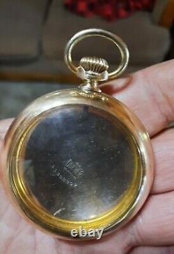 Minty Large Railroad Pocket Watch Case Gold Filled 18s Hamilton, Waltham, Elgin