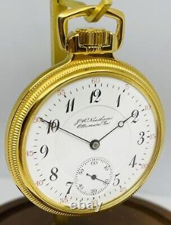 Minty Private Labeled 1913 Hamilton 16S 17J Grade 974 Mainliner Pocket Watch Run