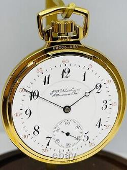 Minty Private Labeled 1913 Hamilton 16S 17J Grade 974 Mainliner Pocket Watch Run