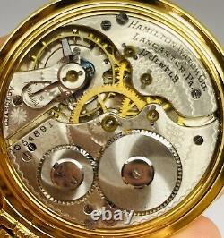 Minty Private Labeled 1913 Hamilton 16S 17J Grade 974 Mainliner Pocket Watch Run