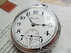 Montgomery Dial Vintage 1916 Hamilton 992 Railroad 21 Jewel 16 Size Pocket Watch