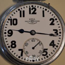NICE Ball Hamilton 16s 21 Jewel 999P Official Standard Railroad Pocket Watch