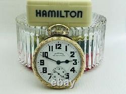 NICE Hamilton 992B High Grade Railroad Pocket Watch 21j. 16s. & Cigarette case