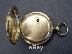 Nice 1876 Silver Fusee Key Wind Gents Pocket Watch. J Wilson Hamilton Scotland