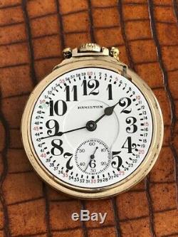Nice 1928 Hamilton 992 Railroad Grade 14k G. F. Case Pocket Watch