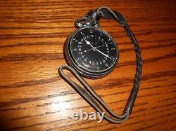 Nice Hamilton Navigation Pocket Watch Military AN-5740-1 GCT 24 hr Dial 4922B