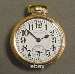 Nice Running Hamilton 992 Railroad Pocket Watch With Great Montgomery Dial