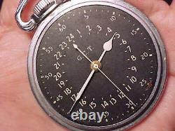 Nice Vintage Hamilton 4992b 22 Jewel Military Antique Pocket Watch. Runs Strong