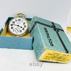 ORIGINAL Model 11 case 1946 Hamilton 16S 21J Grade 992B Pocket Watch Accurate