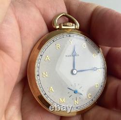 Original Vintage Hamilton 14K Gold Filled Pocket Watch Gordon Manary