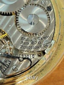 Pocket Watch Hamilton 992B 21 Jewels 10 Karat Gold Filled 16S