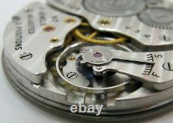 Pocket Watch Movement 10s hamilton 917 17 jewels 3 adj. Dial & hands OF