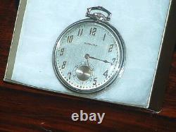 Pre-Owned 1928 Hamilton Heavy 18kt White Gold 922 Masterpiece Pocket Watch