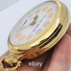 RARE 2 Tone Fancy Dial 1904 Hamilton 927 18S 17J Pocket Watch Salesman Case