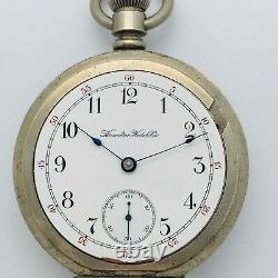 RARE Antique 1896 Early Hamilton Grade 930 18s 17J Pocket Watch Original OF Case