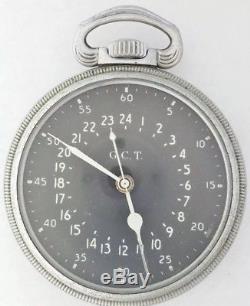 RARE G. C. T. Hamilton 4992B U. S. Military WWII 22J Mens Pocket Watch Runs Perfect