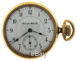 RARE Hamilton 16s 21j Grade 961 14K Gold Filled OF Pocket Watch 2 Star Railroad