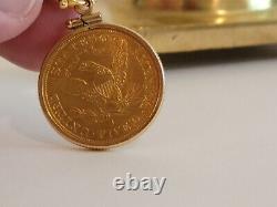 RARE Hamilton Gold Filled Pocket Watch with Stand and 1882 $5 Gold Coin Fob
