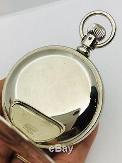 RARE Marked SPECIAL 1908 Hamilton 18S 17J Gr 925 Pocket Watch Nice Hunter Case