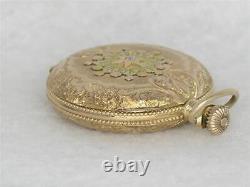 Rare 0 Size Lady Hamilton Solid 14k Multi-color Gold 983 Pocket Watch, Serviced