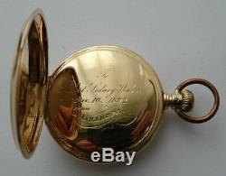 Rare 14ct Solid Gold American Hamilton 950 Railroad Grade Pocket Watch 23 Jewels