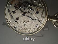Rare #17 Hamilton 21J 18S 940 Private Label Pocket Watch ca 1898 Serial #48023